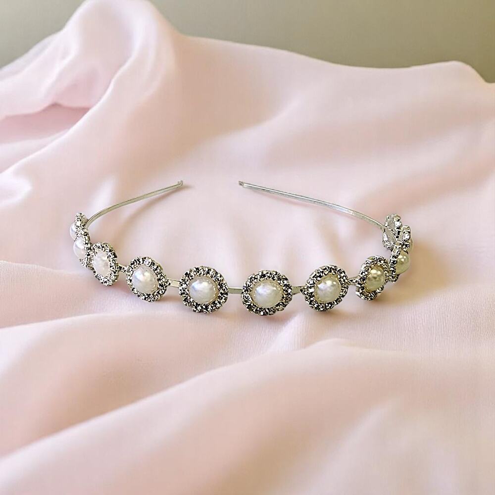 Bridal Tiara | Silver Crown | Wedding Headband | Butterfly | Pearl | Gold | Hair
